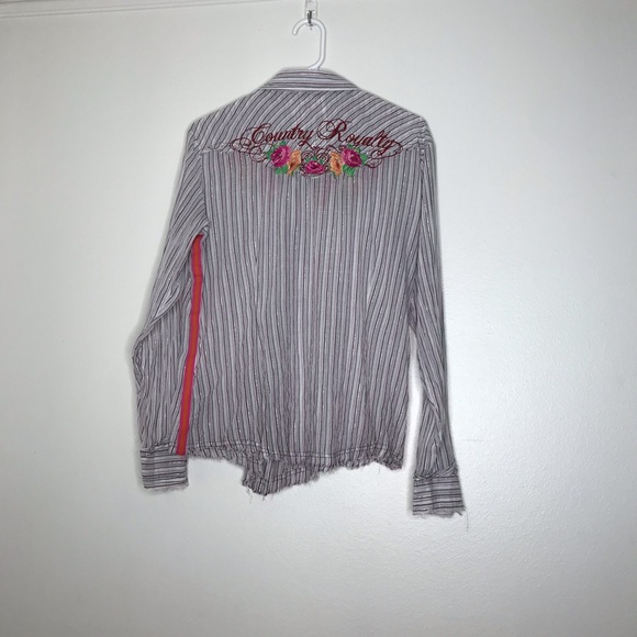 Country Royalty Button Down Western Style Shirt Size L - Picture 2 of 6